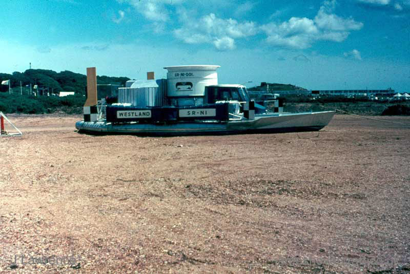 The NRDC SRN1 - SRN1 landed on a beach (Pat Lawrence).